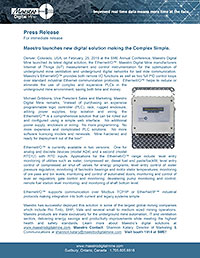 Press Release Maestro Ethernet IO
