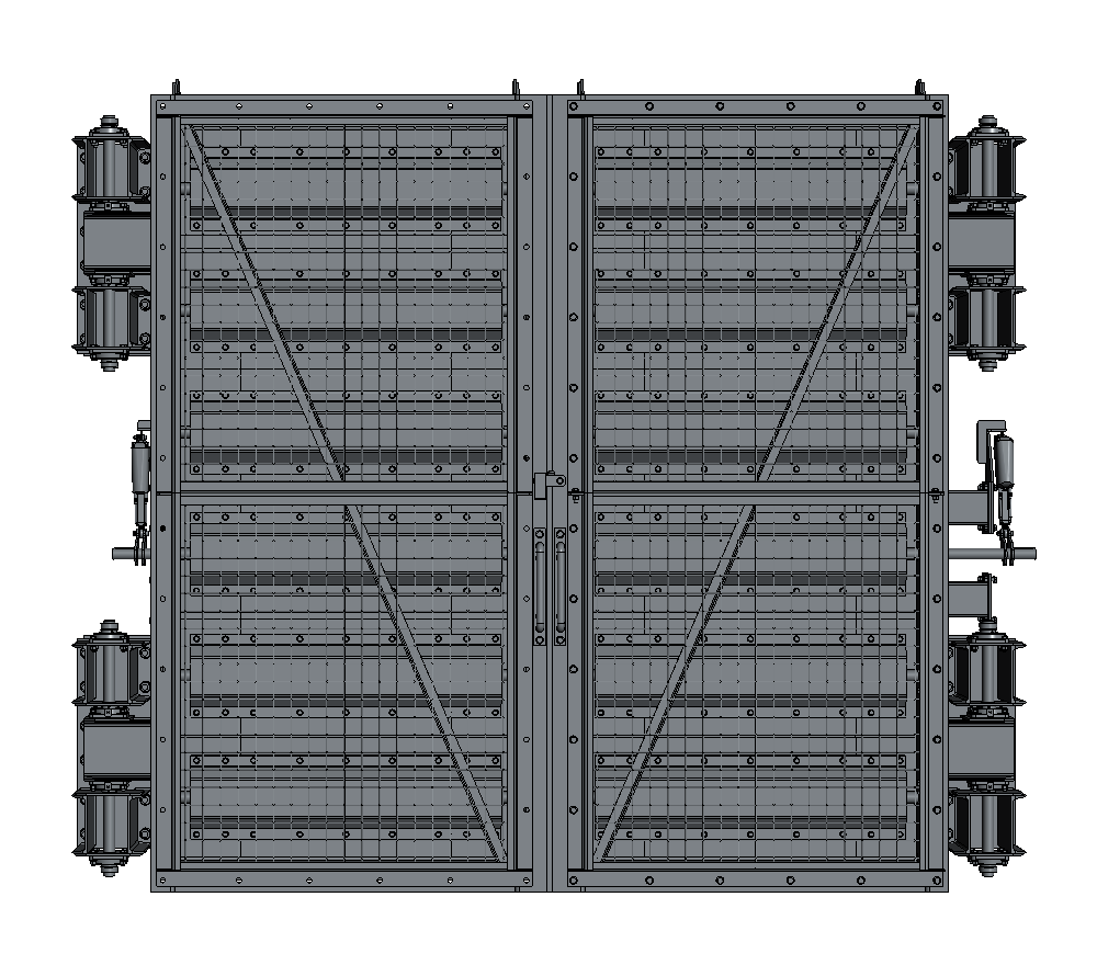 Double Swing Door with 2 Linear Actuators